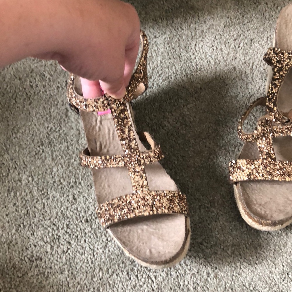 Betsy Johnson Glitter wedges! Never been worn!